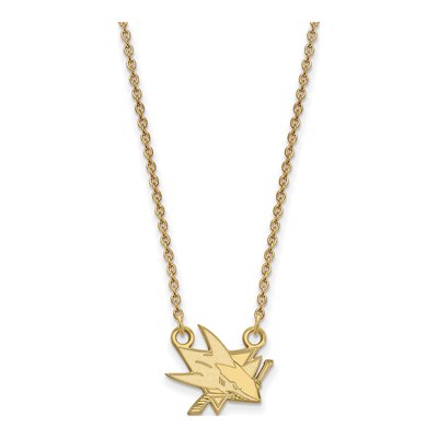 San Jose Sharks Gold-Plated Sterling Silver Small Pendant Necklace