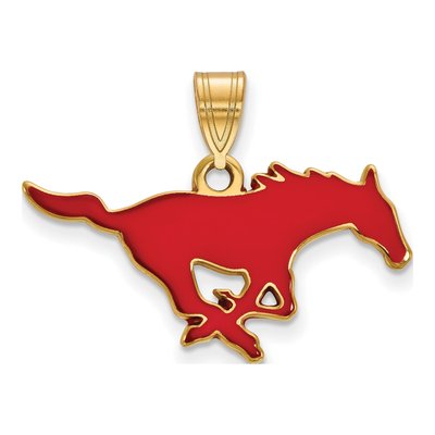 SMU Mustangs Enameled Pendant