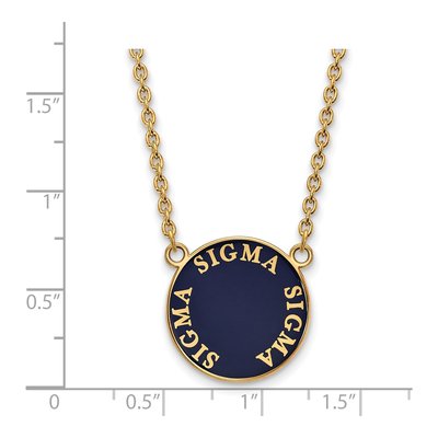 Sigma Sigma Sigma Gold-Plated Sterling Silver Large Tri Pendant – view 2