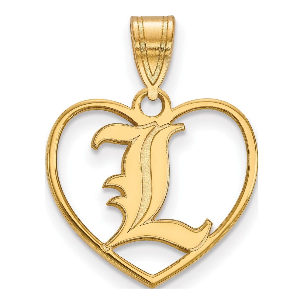 Louisville Cardinals Letter L Heart Pendant