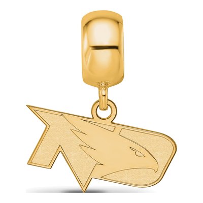 University of North Dakota Gold-Plated Sterling Silver Extra Small UND Dangle Bead – view 3