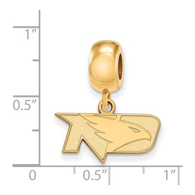 University of North Dakota Gold-Plated Sterling Silver Extra Small UND Dangle Bead – view 4
