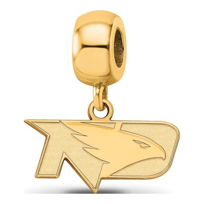 University of North Dakota Gold-Plated Sterling Silver Extra Small UND Dangle Bead