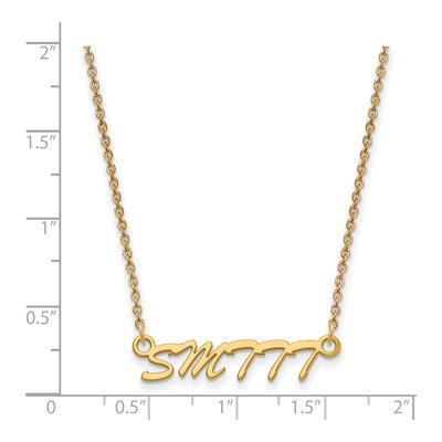 University of Southern Mississippi Gold-Plated Sterling Silver Small USM Pendant Necklace – view 2