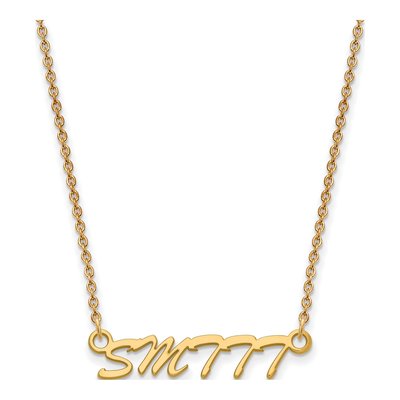 University of Southern Mississippi Gold-Plated Sterling Silver Small USM Pendant Necklace