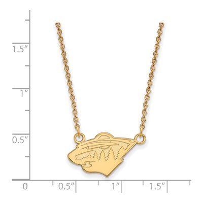 Minnesota Wild Gold-Plated Sterling Silver Small Necklace – view 2