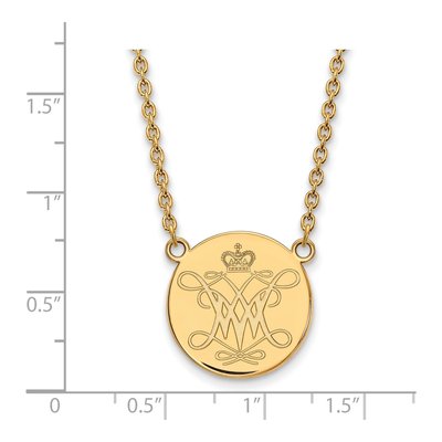 College of William & Mary Gold-Plated Sterling Silver Large Disc Necklace – view 2