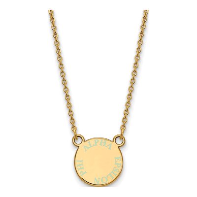Alpha Epsilon Phi Gold-Plated Sterling Silver Extra Small Sorority Pendant Necklace