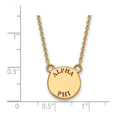 Alpha Phi Gold-Plated Sterling Silver Small Sorority Necklace – view 2