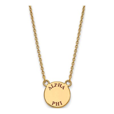 Alpha Phi Gold-Plated Sterling Silver Small Sorority Necklace