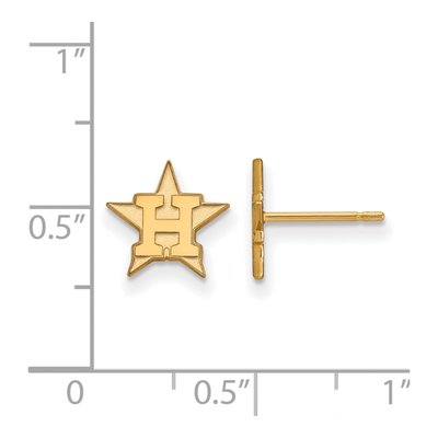 Houston Astros Gold-Plated Sterling Silver Stud Earrings – view 3