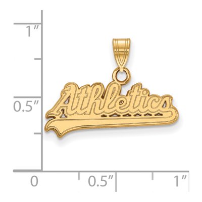 Oakland Athletics Gold-Plated Sterling Silver Small Pendant – view 2