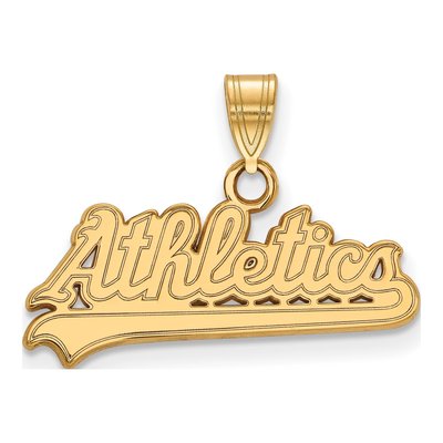 Oakland Athletics Gold-Plated Sterling Silver Small Pendant