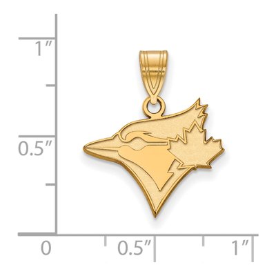 Toronto Blue Jays Gold-Plated Sterling Silver Medium Pendant – view 2
