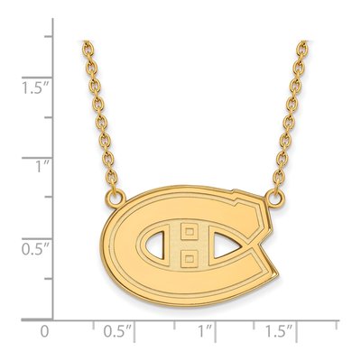 Montreal Canadiens Gold-Plated Sterling Silver Large Pendant Necklace – view 2