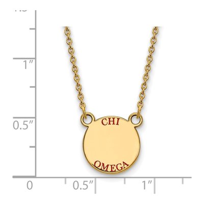 Chi Omega Gold-Plated Sterling Silver Small Sorority Necklace – view 2