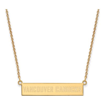 Vancouver Canucks Gold-Plated Sterling Silver Bar Necklace