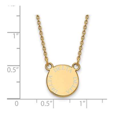 Delta Delta Delta Gold-Plated Sterling Silver Small Tri Sorority Necklace – view 2