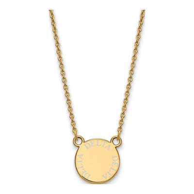 Delta Delta Delta Gold-Plated Sterling Silver Small Tri Sorority Necklace