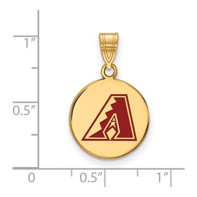 Arizona Diamondbacks Gold-Plated Sterling Silver Medium Enamel Pendant – view 2