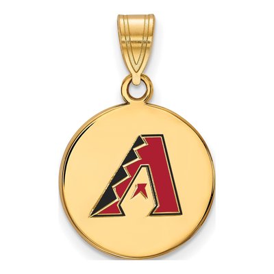 Arizona Diamondbacks Gold-Plated Sterling Silver Medium Enamel Pendant