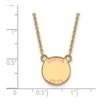 Delta Zeta Gold-Plated Sterling Silver Small Sorority Necklace – view 2