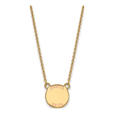 Delta Zeta Gold-Plated Sterling Silver Small Sorority Necklace