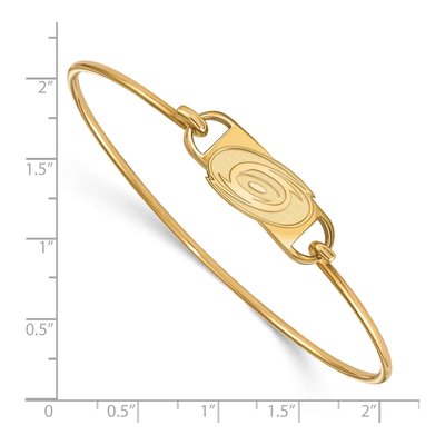 Carolina Hurricanes Gold-Plated Sterling Silver Wire Bangle Bracelet – view 2