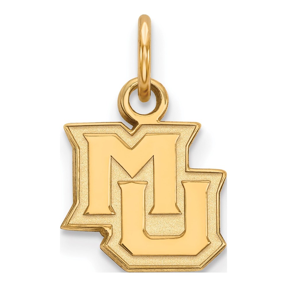 Sterling Silver Gold-Plated Logoart Marquette University M-U Extra Small Pendant