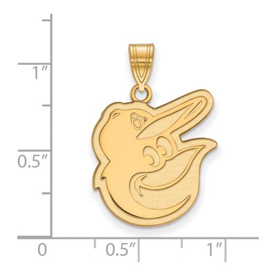 Baltimore Orioles Gold-Plated Sterling Silver Large Cap Pendant – view 2
