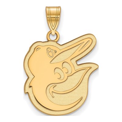 Baltimore Orioles Gold-Plated Sterling Silver Large Cap Pendant