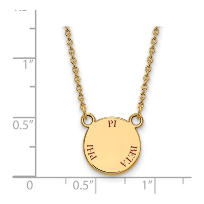 Pi Beta Phi Gold-Plated Sterling Silver Small Sorority Necklace – view 2