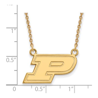 Purdue University Gold-Plated Sterling Silver Small Letter P Necklace – view 2