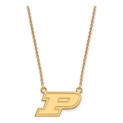 Purdue University Gold-Plated Sterling Silver Small Letter P Necklace