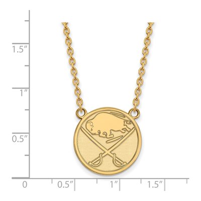 Buffalo Sabres Gold-Plated Sterling Silver Large Pendant Necklace – view 2