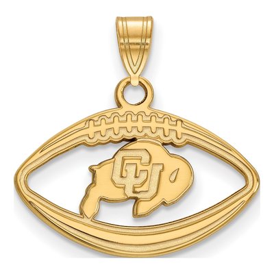 University of Colorado Gold-Plated Sterling Silver Medium Buffaloes Pendant