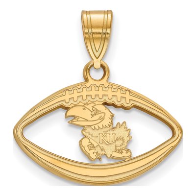 University of Kansas Gold-Plated Sterling Silver Medium Jayhawk Pendant