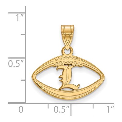University of Louisville Gold-Plated Sterling Silver Medium Letter L Pendant – view 2