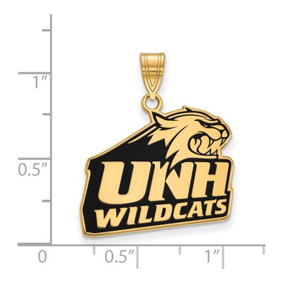 University of New Hampshire Gold-Plated Sterling Silver Large Enameled Pendant – view 2
