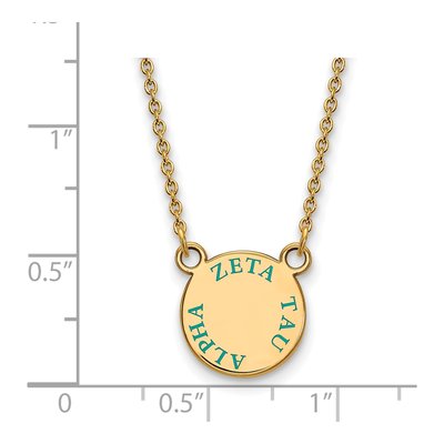 Zeta Tau Alpha Gold-Plated Sterling Silver Small Sorority Necklace – view 2