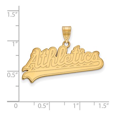 Oakland Athletics Gold-Plated Sterling Silver Large Pendant – view 2