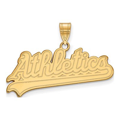 Oakland Athletics Gold-Plated Sterling Silver Large Pendant