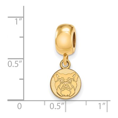 Butler University Gold-Plated Sterling Silver Extra Small Bulldog Dangle Bead – view 2
