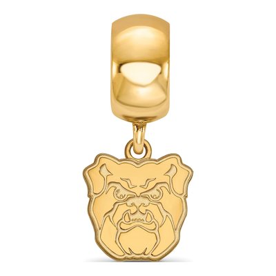 Butler University Gold-Plated Sterling Silver Extra Small Bulldog Dangle Bead – view 3