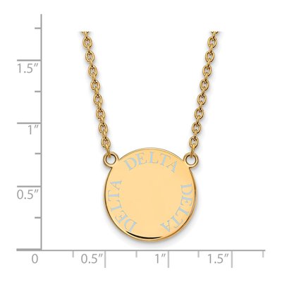 Delta Delta Delta Gold-Plated Sterling Silver Large Tri Sorority Necklace – view 2
