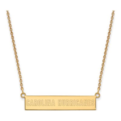 Carolina Hurricanes Gold-Plated Sterling Silver Bar Necklace