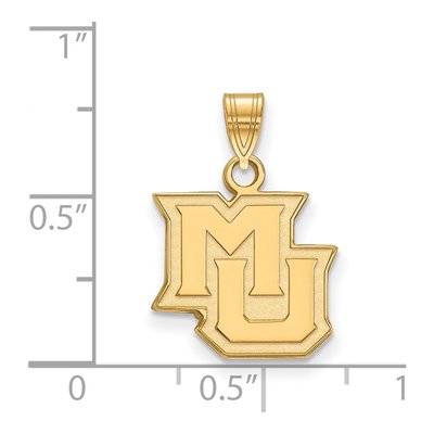 Marquette University Gold-Plated Sterling Silver Small Pendant – view 2