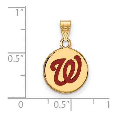 Washington Nationals Gold-Plated Sterling Silver Small Enamel Pendant – view 2