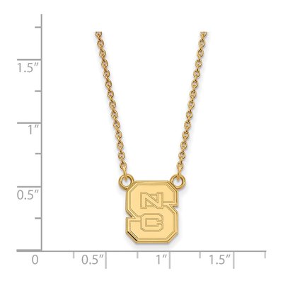 NC State N-C-S Pendant Necklace, 18" Sterling Silver – view 2