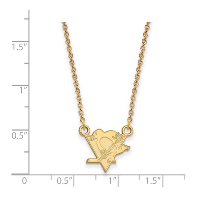 Pittsburgh Penguins Gold-Plated Sterling Silver Small Pendant Necklace – view 2